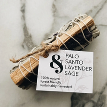 Load image into Gallery viewer, Forest-Friendly Palo Santo, Lavender and White Sage Smudge
