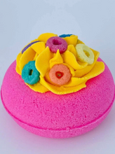 Load image into Gallery viewer, Froot Loops Donut Bath Bomb- BLUE OR PINK!