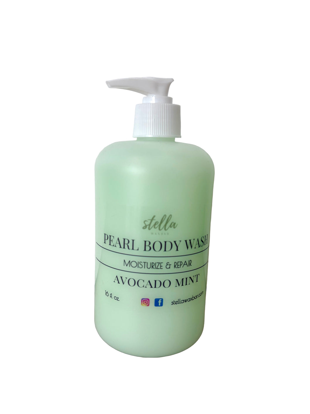 Pearlescent Pump Body Wash - Avocado Mint
