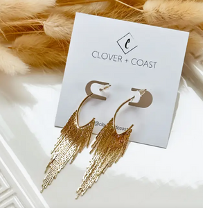 Clover + Coast - Gold Plated Fringe Earring