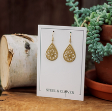 Load image into Gallery viewer, Steel &amp; Clover Earrings
