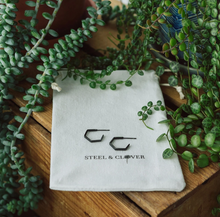 Load image into Gallery viewer, Steel &amp; Clover Earrings

