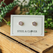 Load image into Gallery viewer, Steel &amp; Clover Earrings
