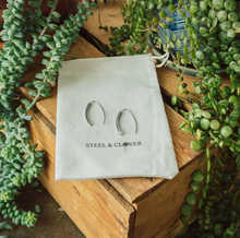 Load image into Gallery viewer, Steel &amp; Clover Earrings
