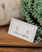 Load image into Gallery viewer, Steel &amp; Clover Earrings

