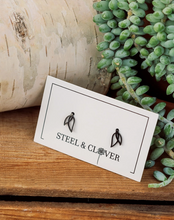Load image into Gallery viewer, Steel &amp; Clover Earrings
