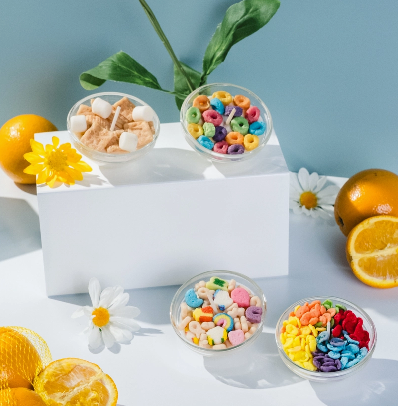 Realistic Mini Cereal Candle Bowls