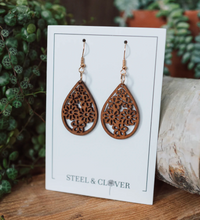Load image into Gallery viewer, Steel &amp; Clover Earrings
