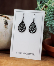Load image into Gallery viewer, Steel &amp; Clover Earrings
