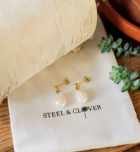 Load image into Gallery viewer, Steel &amp; Clover Earrings

