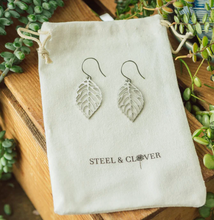 Load image into Gallery viewer, Steel &amp; Clover Earrings
