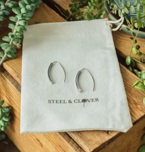 Load image into Gallery viewer, Steel &amp; Clover Earrings

