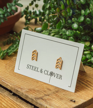 Load image into Gallery viewer, Steel &amp; Clover Earrings
