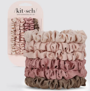 Ultra Petite Satin Scrunchies - 6 Pack