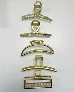 Hair Clip - Gold Metal