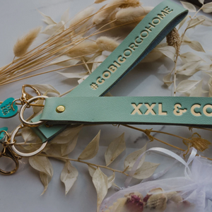 XXL Keychain Wristlet- Mint Green