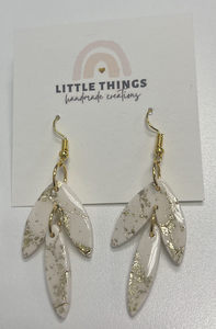 Little Things- White & Gold Dangles